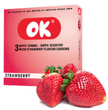 Bao cao su Ok stawberry 144s hương dâu